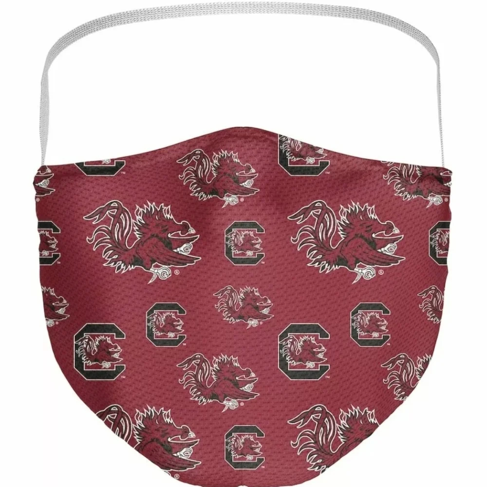 3 Pack South Carolina Gamecocks Licensed NCAA Washable Resuable Face Mask Cover.